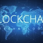 Blockchain technology wording on futuristic hud background with polygon world map and blockchain peer to peer network. Network, e-business and global cryptocurrency blockchain business banner concept. via idreambiz.com