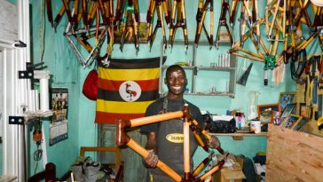 An Ugandan Entrepreneur Turns Bamboo Into the Frame of a Bicycle