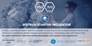 OneBio Launches an Incubation Program for South African and Zimbabwean Biotech Startups
