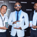David Suh, Managing Director of Samsung Electronics West Africa (Left)