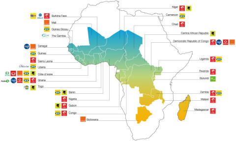 Digital Afrique Telecom DAT map