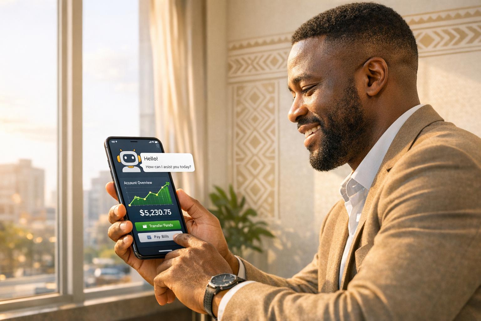 L'<strong>IA Générative</strong> dans le <strong>Secteur Bancaire Africain</strong> : Améliorer l&rsquo;<strong>Expérience Client</strong> » style= »display: block; margin-bottom: 5px; clear:both;max-width: 100%; » link_thumbnail= » » decoding= »async » loading= »lazy » srcset= »https://www.techinafrica.com/wp-content/uploads/2026/01/image_8038975eb0f6dd95c70615378036b537.jpeg 1536w, https://www.techinafrica.com/wp-content/uploads/2026/01/image_8038975eb0f6dd95c70615378036b537-300×200.jpeg 300w, https://www.techinafrica.com/wp-content/uploads/2026/01/image_8038975eb0f6dd95c70615378036b537-1024×683.jpeg 1024w, https://www.techinafrica.com/wp-content/uploads/2026/01/image_8038975eb0f6dd95c70615378036b537-768×512.jpeg 768w, https://www.techinafrica.com/wp-content/uploads/2026/01/image_8038975eb0f6dd95c70615378036b537-180×120.jpeg 180w, https://www.techinafrica.com/wp-content/uploads/2026/01/image_8038975eb0f6dd95c70615378036b537-561×374.jpeg 561w, https://www.techinafrica.com/wp-content/uploads/2026/01/image_8038975eb0f6dd95c70615378036b537-1122×748.jpeg 1122w, https://www.techinafrica.com/wp-content/uploads/2026/01/image_8038975eb0f6dd95c70615378036b537-265×177.jpeg 265w, https://www.techinafrica.com/wp-content/uploads/2026/01/image_8038975eb0f6dd95c70615378036b537-531×354.jpeg 531w, https://www.techinafrica.com/wp-content/uploads/2026/01/image_8038975eb0f6dd95c70615378036b537-364×243.jpeg 364w, https://www.techinafrica.com/wp-content/uploads/2026/01/image_8038975eb0f6dd95c70615378036b537-728×485.jpeg 728w, https://www.techinafrica.com/wp-content/uploads/2026/01/image_8038975eb0f6dd95c70615378036b537-608×405.jpeg 608w, https://www.techinafrica.com/wp-content/uploads/2026/01/image_8038975eb0f6dd95c70615378036b537-758×505.jpeg 758w, https://www.techinafrica.com/wp-content/uploads/2026/01/image_8038975eb0f6dd95c70615378036b537-1152×768.jpeg 1152w, https://www.techinafrica.com/wp-content/uploads/2026/01/image_8038975eb0f6dd95c70615378036b537-72×48.jpeg 72w, https://www.techinafrica.com/wp-content/uploads/2026/01/image_8038975eb0f6dd95c70615378036b537-144×96.jpeg 144w, https://www.techinafrica.com/wp-content/uploads/2026/01/image_8038975eb0f6dd95c70615378036b537-313×209.jpeg 313w » sizes= »(max-width: 1536px) 100vw, 1536px » /><img loading=