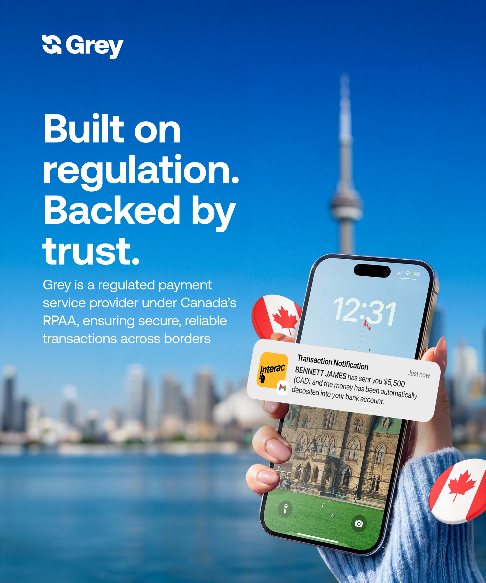 Grey Registers as Payment Service Provider Under Canada’s Retail Payment Activities Act (RPAA) Framework